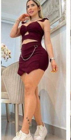 Conjunto Falda  Short y blusa