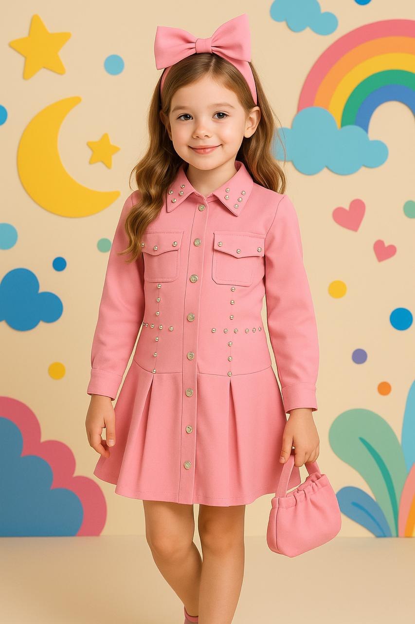 Vestido  Incluye bolso y moño