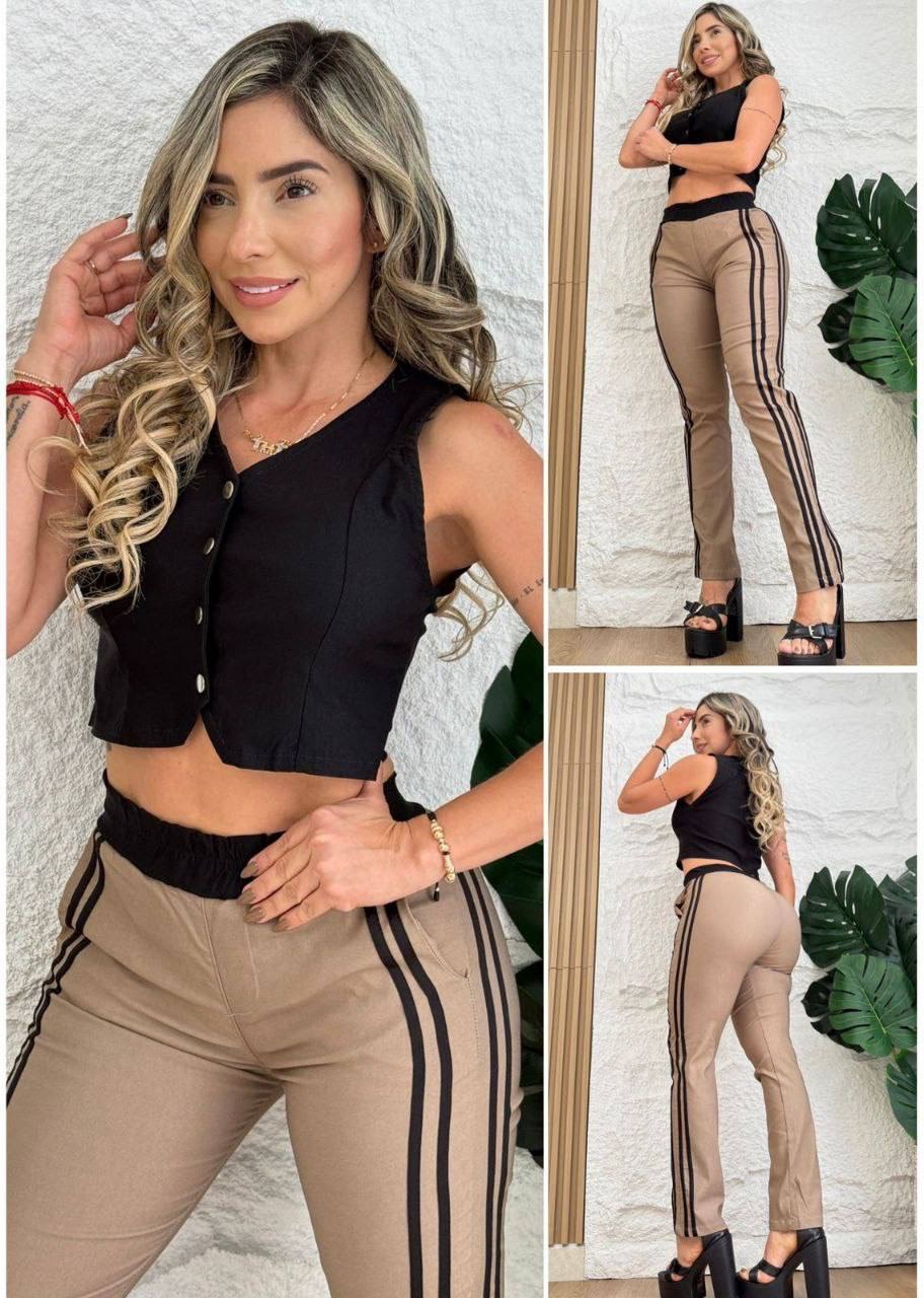 conjunto chaleco y pantalon